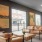 a room with a large painting on the wall