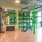 a gym with green pipes