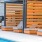 a swimming pool with a large deck